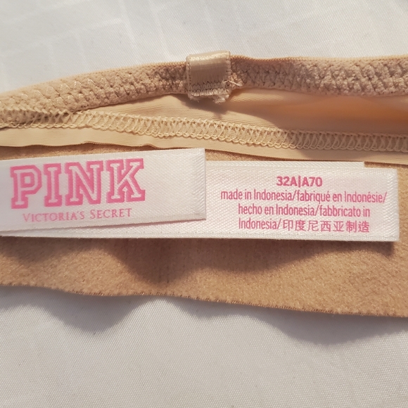 VS Pink tan bra padded push up, no underwire. 32A - Picture 4 of 4
